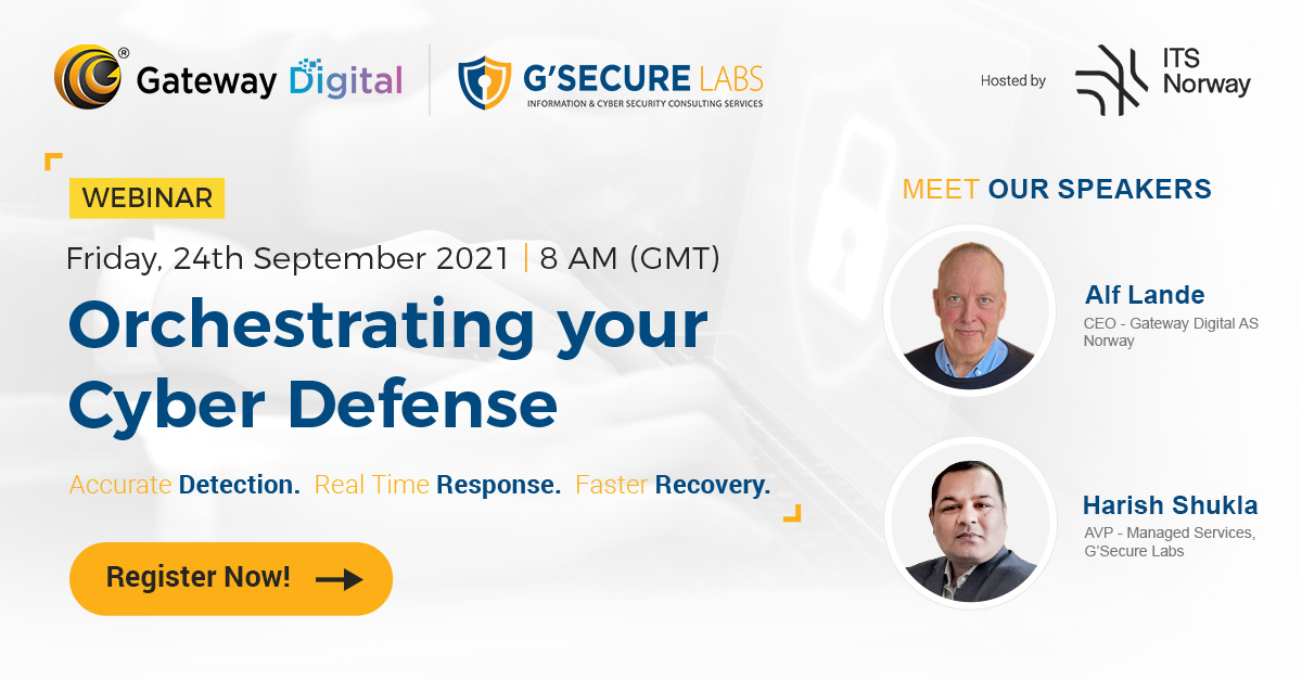 GDDigitalAS's tweet image. Register on lnkd.in/edE5z7U6 to join our #webinar on Orchestrating your Cyber Defense.

Follow Us On Linked In :

G&apos;Secure Labs: bit.ly/3nN6JQB
Gateway Digital: bit.ly/3hHtkKn

#gsecurelabs #gatewaydigital #norway #cybersecurity #cyberdefense