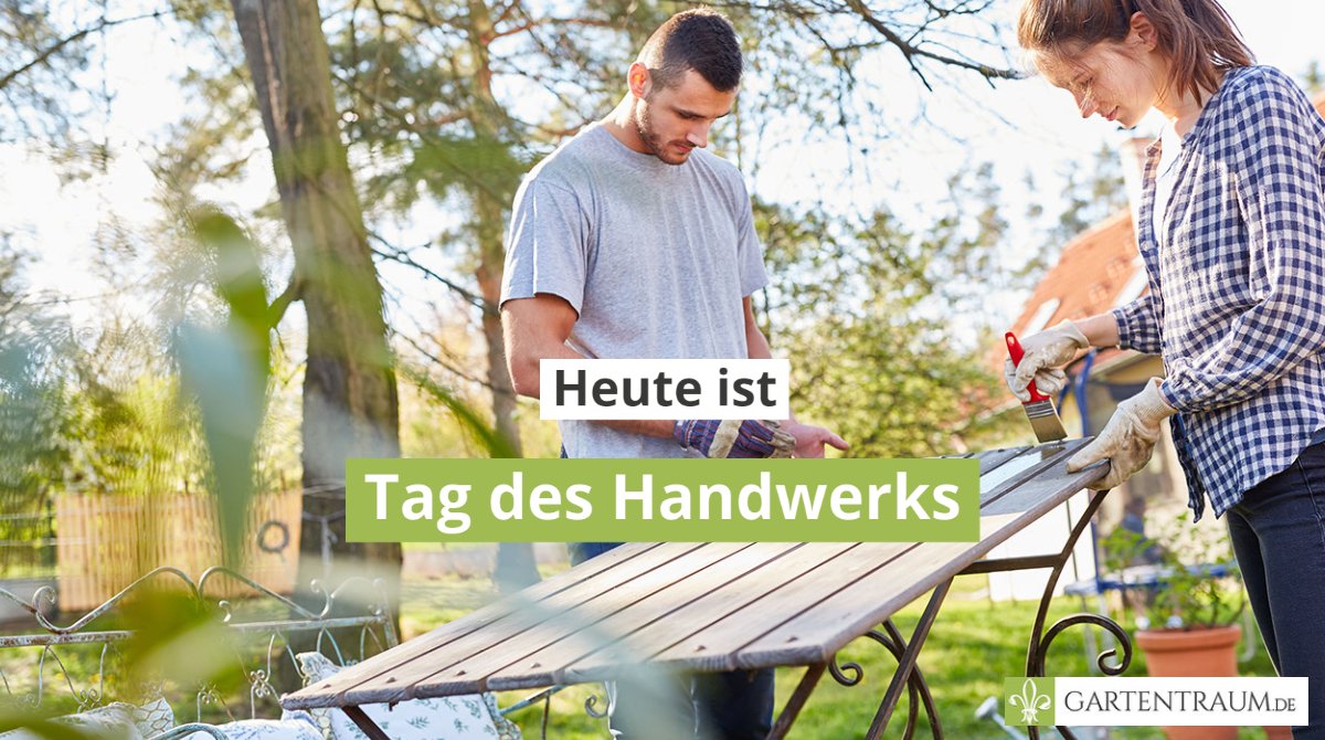 Zum heutigen Tag des Handwerks gibt es ein Hoch auf alle fleißigen Handwerker und Tüfftler! 😎 Welches Projekt hat bei Euch im Moment Konjunktur? Spannende Projekte gibt es hier: gartentraum.de/magazin/kraeut… 
#gartentraum #garten #handwerk