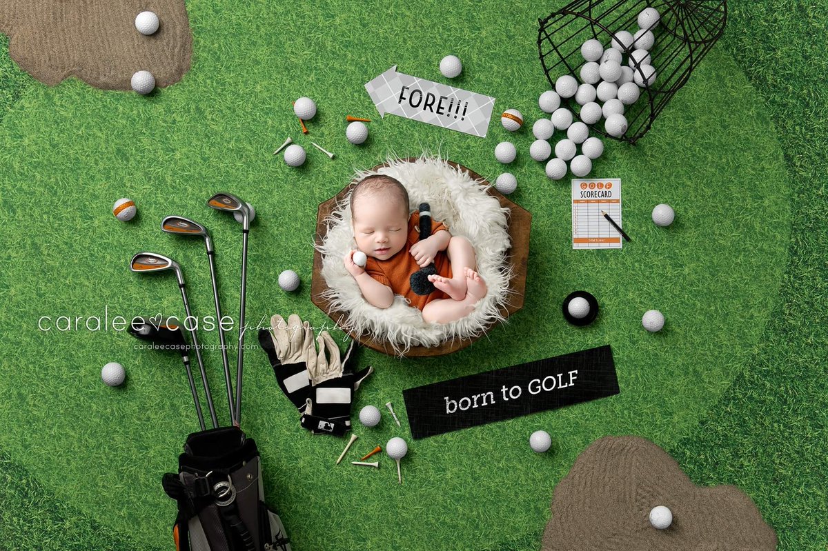 CaraleeCase's tweet photo. Ford (3 weeks new) is the CUTEST little golfer!!!!!! ⛳️
FYI - I thought glitter and hay was hard to clean up...but sand is officially the worst! 😂😂😂
Backdrop & Digital Composite Backdrop ~ Intuition Backgrounds
#Golf #Golfer #BornToGolf #GolfBall #BabyPhotography #Clubs https://t.co/Vz55eFzCZN