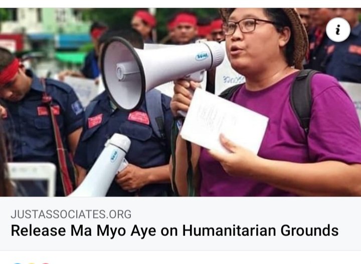 URGENT *****

Ma Myo Aye was recently sent to solitary confinement at the Insein prison in Yangon, Myanmar.  Since the prison shutdown on July 7, no visitors, not even her lawyers, have been allowed inside. 

bit.ly/3lvZgCB
#WhatsHappeningInMyanmar
#Sisters2Sisters