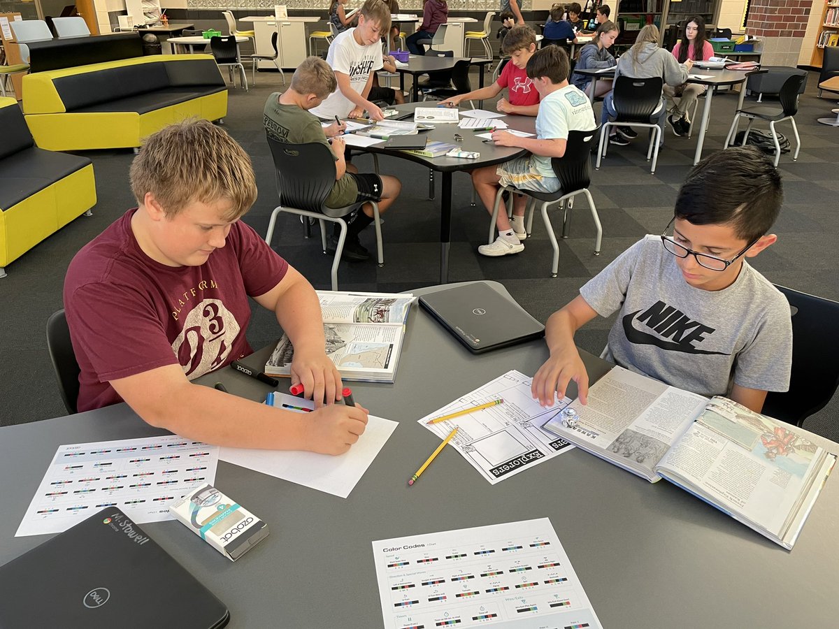 Library_ACMS's tweet image. Happy Friday! 7th grader SS are starting the morning off with ozobots and recreating the routes of famous explorers.