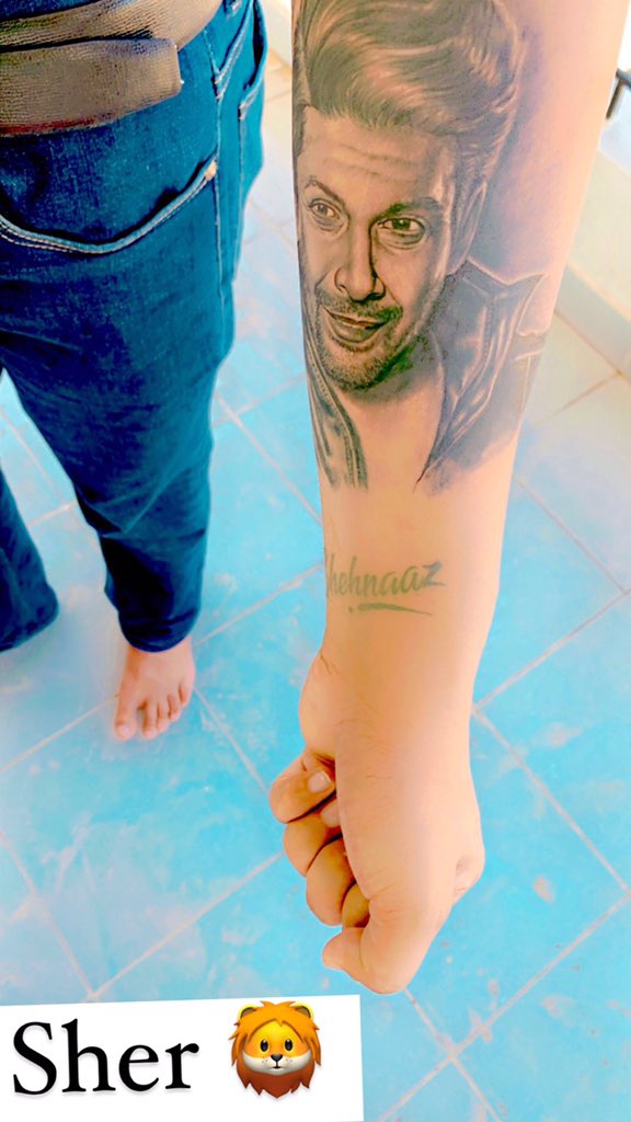 Shehnaaz Gills fan gets her name inked on her hand Actress is overwhelmed  with this kind of love Calls it Priceless  Celebrity Tadka