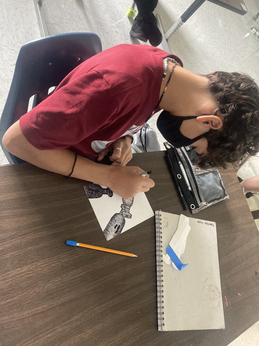 During this National Arts Education week I spent some time in <a href="/kSpringleBMSart/">Kristen Springle</a>’s class checking out 6th grade progress in shading. Love seeing the engagement and focus in the room as students progressed with valuable feedback on their project. #brightertogether #ArtsEdWeek
