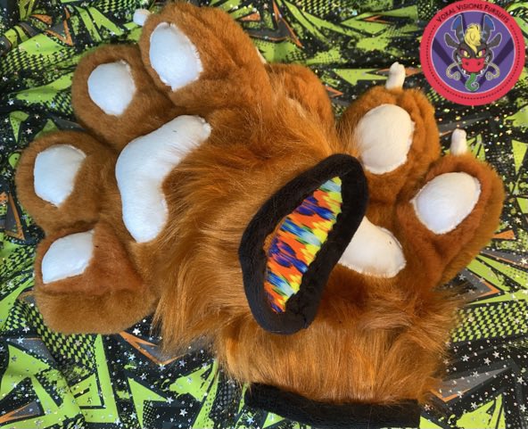 VoxalVisions's tweet photo. One set of puffy toony paws! Super plush with stuffed fingers and pads with lining. Hidden snaps inside makes the stuffing in the fingers removable for an easy machine wash! https://t.co/1m105JS61a