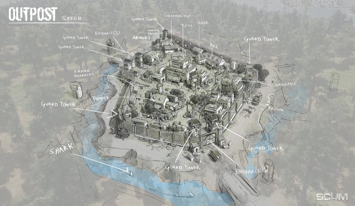 Карта scum 2022 с указанием лута