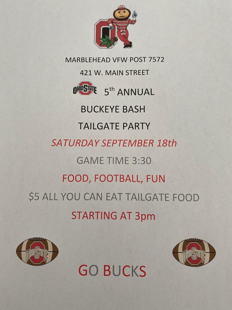 Just a reminder tomorrow's the day! Great tailgate food and and an all around good time! 🍻 #GoBucks