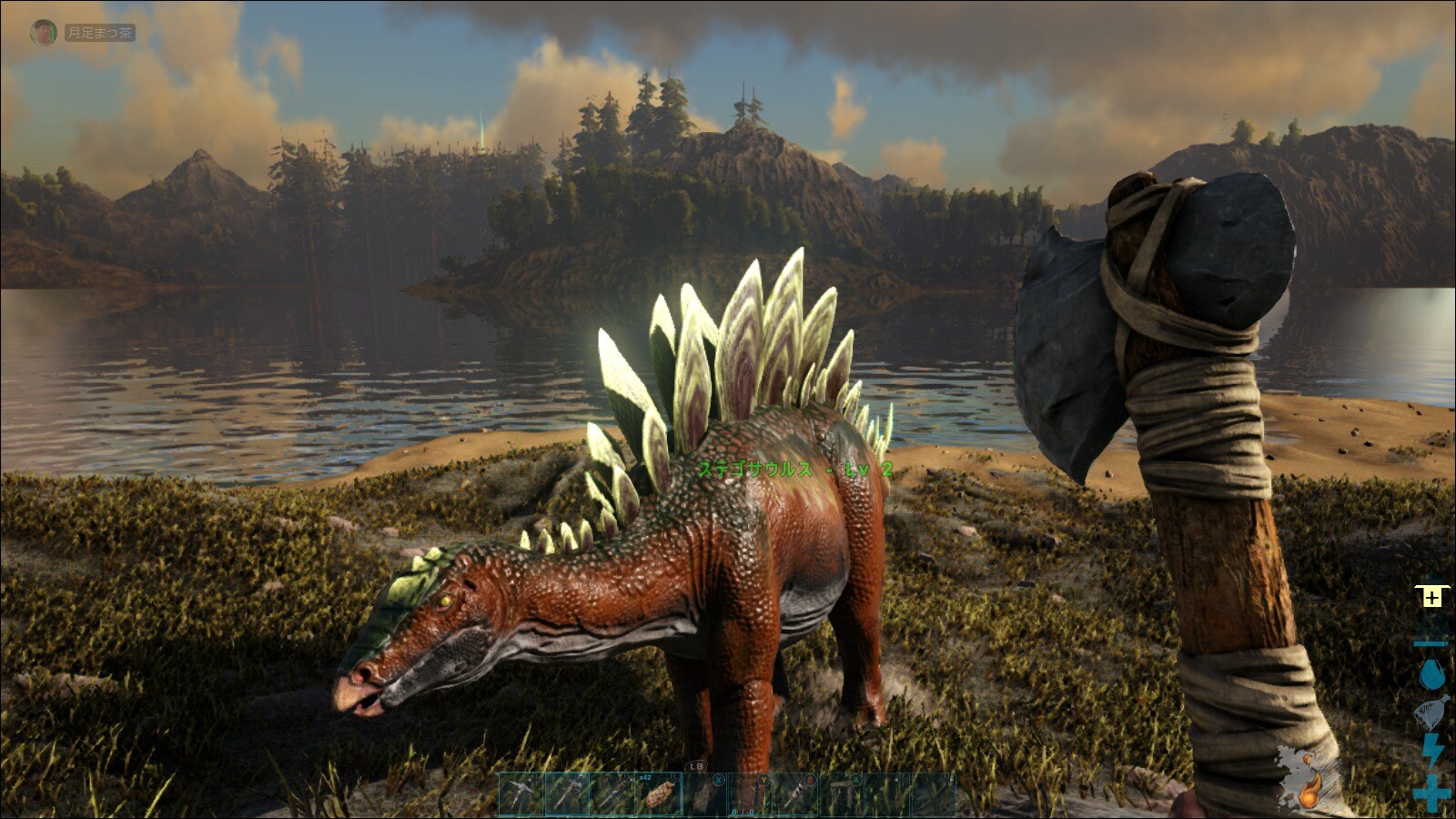 月足 まっ茶 アーク Ark 初めてのテイム ステゴサウルステイムでけた D D でも Lv2か W T Co Elxypgk7sz Twitter