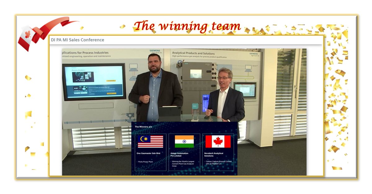 novatech_ca's tweet photo. We Won!!! Novatech was honored to have been selected as one of the top presenters at this year's Siemens DI PA MI Virtual Partner Conference.
#TrustedExperts #Truepartners #Winners #bestteam #teamwork #feelgoodfriday #happyfriday https://t.co/bDQs1LIq5O