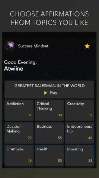 buzentech's tweet photo. You can choose from a these categories;
-Sales affirmations
-Wealth affirmations
-Success affirmations
-Investing affirmations
-Critical thinking affirmations
-Creativity affirmations
-Business affirmations
-Thinking Affirmations #100DaysOfCode #BuzenTechApps #BuzenTech https://t.co/wpj8XXLxxS