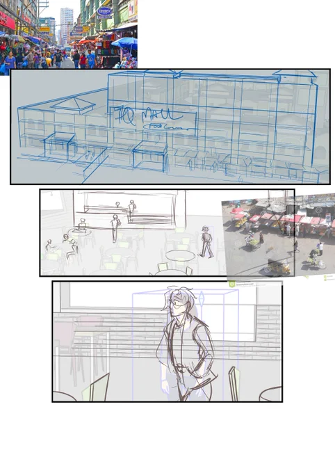 [ tmit ] Now that it's out... process for this page from the 1st update.

This was actually the first page I ever started (though it was a while before I finished the first panel. It was a lot of work to color xP)

read the pilot + chapter 1 now: https://t.co/bEhnQK72b9 