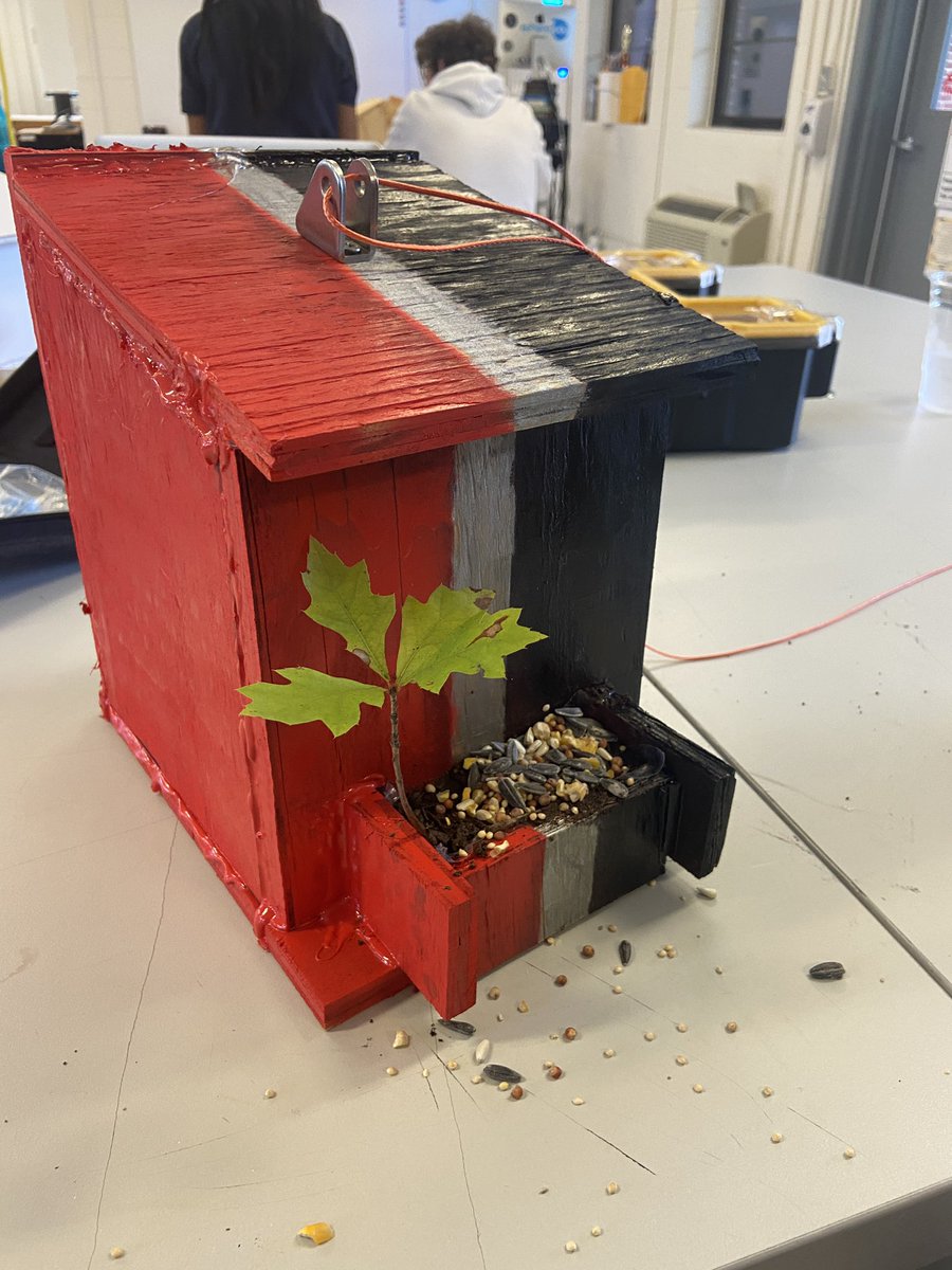 MakkerSpace's tweet photo. Another one completed! #modern #birdhouse #Engineering #woodwardway #environment https://t.co/V3mw5cdVXn