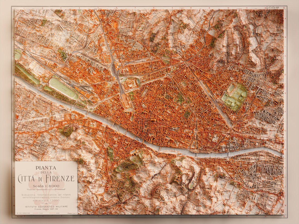 This city map is about an ancient italian city of art: Florence. With this map you cas see how nearly 90 years have not essentially changed its face. 

#florence #cityofart #map #italy #blender #gis #Qgis