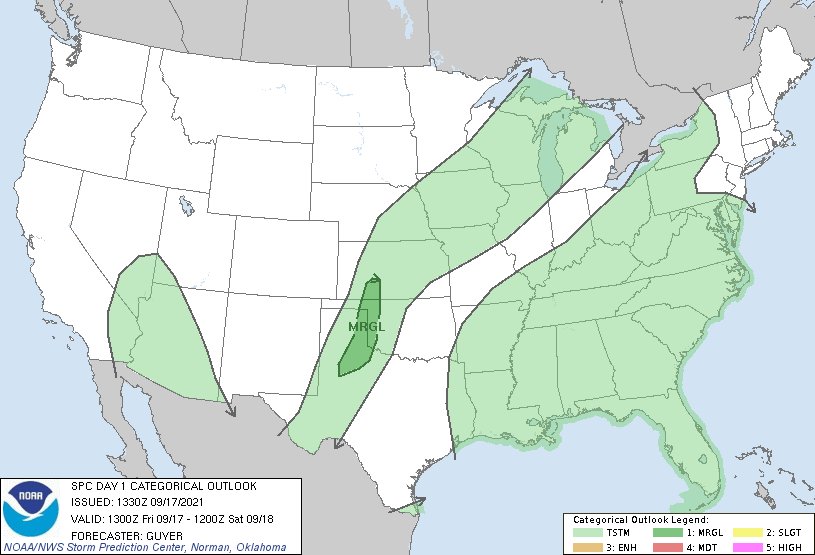 NWSSPC's tweet photo. 8:32am CDT #SPC Day1 Outlook Marginal Risk: across the southern high plains https://t.co/GtEvHQ3UxE https://t.co/e5mfP2Eboz