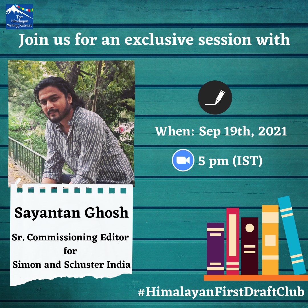 HimalayanWrite's tweet photo. Excited to be hosting Sayantan Ghosh (@sayantansunnyg), this weekend at the #HimalayanFirstDraftClub!

#HWROnline #FDC4 #WritersCommunity #WritersLife #HimalayanWritingRetreat #WritingTips #WritingCommunity #LetsTalkWriting https://t.co/ASfOSNnEfN
