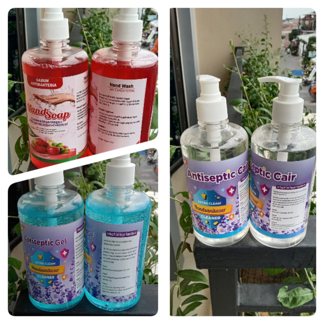 Handsanitizer, handsoap dan disinfektan 500ml gratis