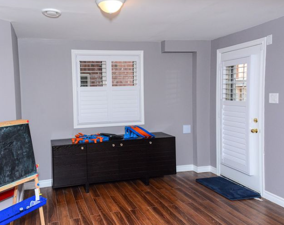 Don't forget your basement blinds when renovating! Dress your windows for light control and privacy, even in the basement. Complete the look of your new space with custom blinds.