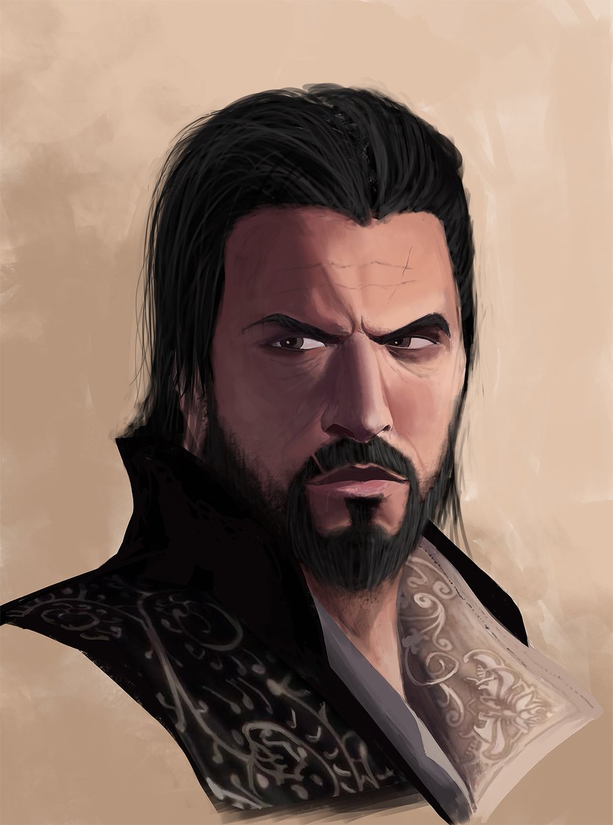 BolukbasiGuner's tweet photo. Here are my artworks showing different ages of Ezio, i hope you like it😃(used the ac2 version for ezios face i did ) @Assassins_UK @assassins_de @AccessTheAnimus  #AssassinsCreed2 #AssassinsCreedRevelations #ezioauditore #digitalpainting #portraits #Portfolio #ACFinest https://t.co/6yNCB7s4YH