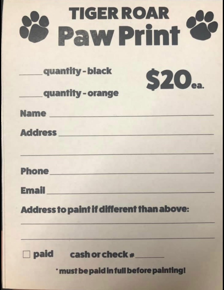 HhsRoar's tweet photo. Last call for Tiger Paws! Reply here, send a DM or contact Heidi Evans for more info! https://t.co/pdOZ7nuRL1