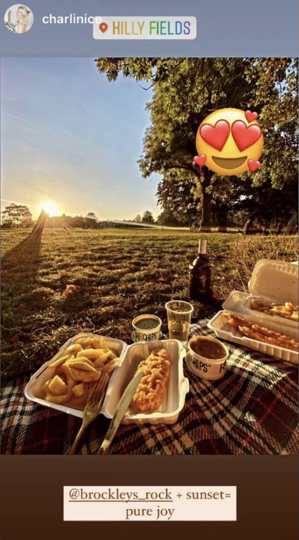BrockleysRock's tweet photo. Happy Fry-Day! 🐟🍟
Thanks to @charlinice for this beautiful capture. Our local Hilly Fields is a perfect spot to enjoy your chippy from us! 🌞
#brockleysrock #hillyfields #ilovese4 #supportlocal #fishandchipsfriday #chippytea #sunsetcapture https://t.co/xZprv2wXPf