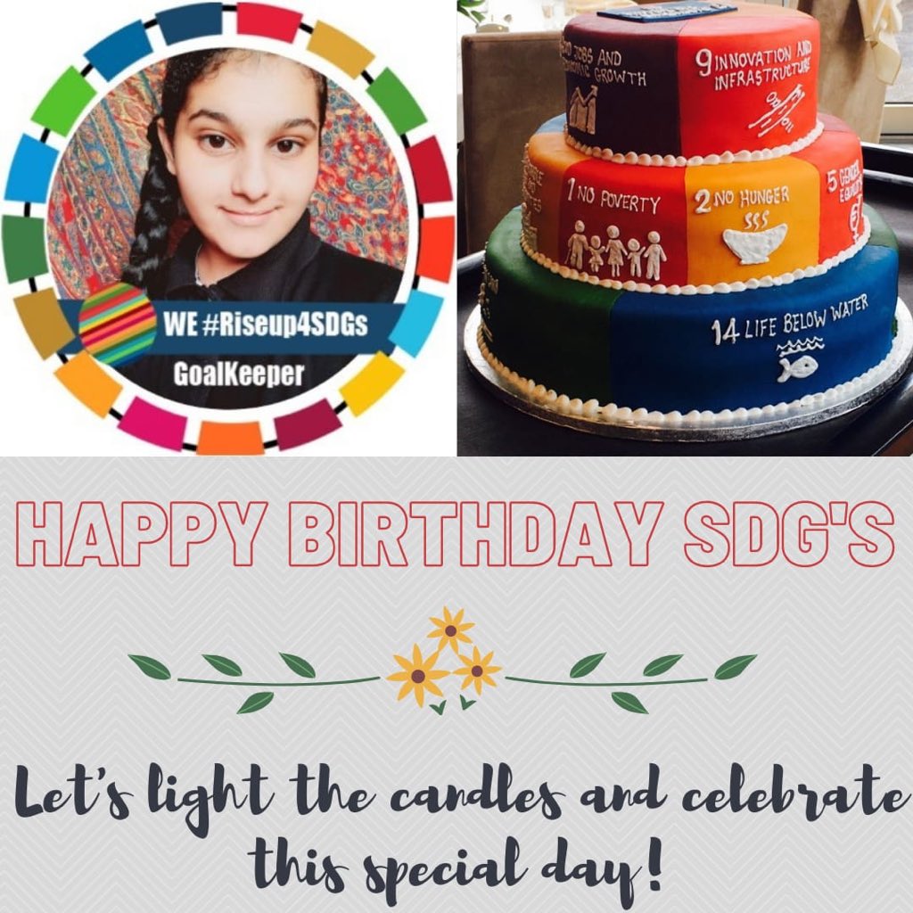 Happy Birthday SDG’s 🥳🎉❤️
#SDGsBest #FollowSdgs 
<a href="/RiseUp4SDGs/">SDG's : The Rising</a> <a href="/SDG2030/">SDG2030</a> <a href="/KnpsIndia/">KNPS Phagwara India</a> <a href="/pkdhillon08/">ParamjeetKaurDhillon</a> 
<a href="/shardapullabha2/">sharda pullabhatla</a> <a href="/harpreetmehta23/">Harpreet Mehta</a> <a href="/PoonamR74467203/">Poonam Rani</a> <a href="/charuchhabra2/">Dr. Charu Chhabra</a> <a href="/edu_sdg/">SDGEduChoupal @sdgchoupal</a> <a href="/Sujata12653490/">Sujata Sharma</a>