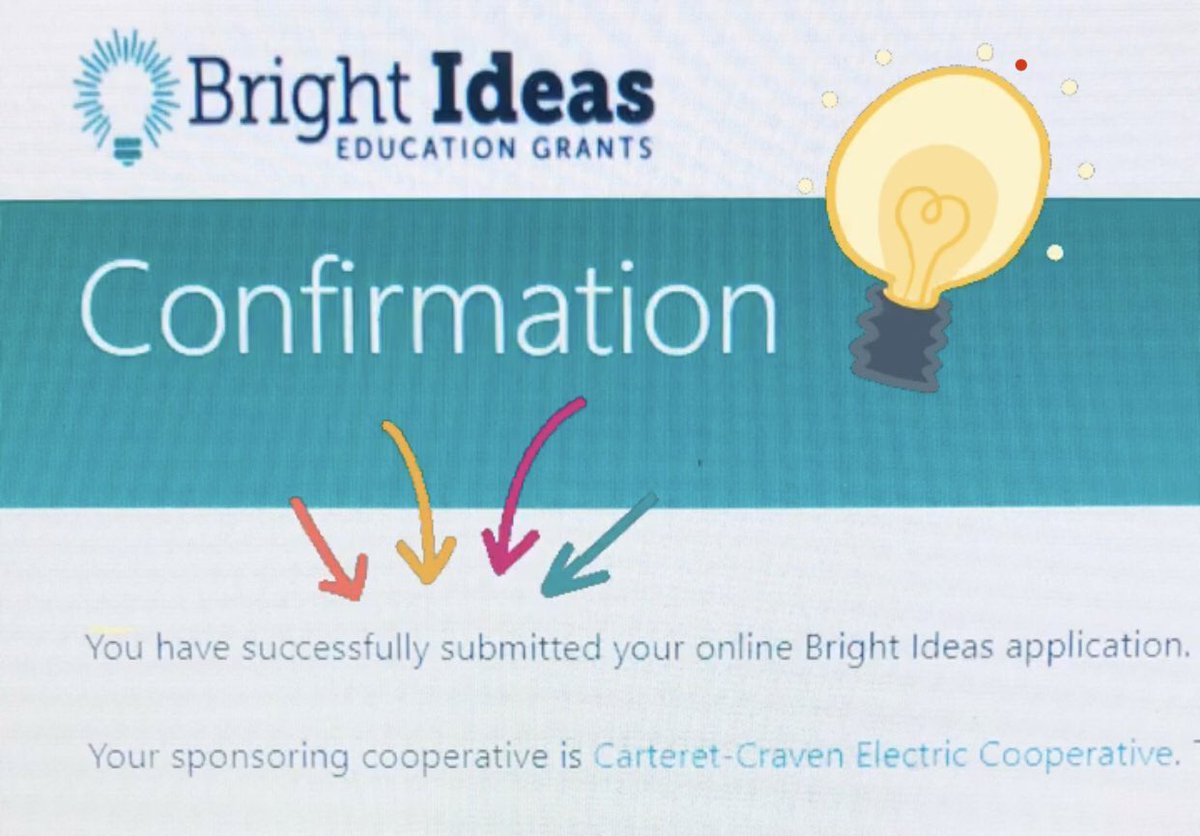 Super excited about submitting my first @NCBrightIdeas grant with @NCelectriccoop! Talked to my students about the #ClassroomWithoutWalls process and they are pumped to see if our application makes the cut! @MeltonsMagic @CClemmons_ @MCPSsandcastle @CarteretK12