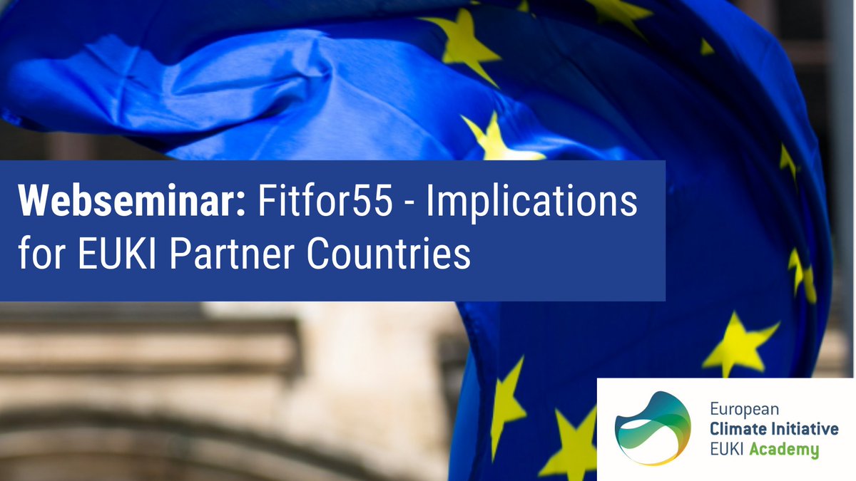 What are the implications of the 🇪🇺 #Fitfor55 package for your country? Join the discussion in the #EUKI Academy webseminar with:
 
▶️Silke Karcher from @bmu
▶️<a href="/RebekkaPopp/">Rebekka Popp</a> from <a href="/e3g/">E3G - Third Generation Environmentalism</a> 
▶️<a href="/ZofiaWetmanska/">Zofia Wetmańska</a> from <a href="/Wise_Europa/">WiseEuropa</a> 
 
📅 22 September
⌚️14:30-15:30 CET
bit.ly/3C4YfYZ