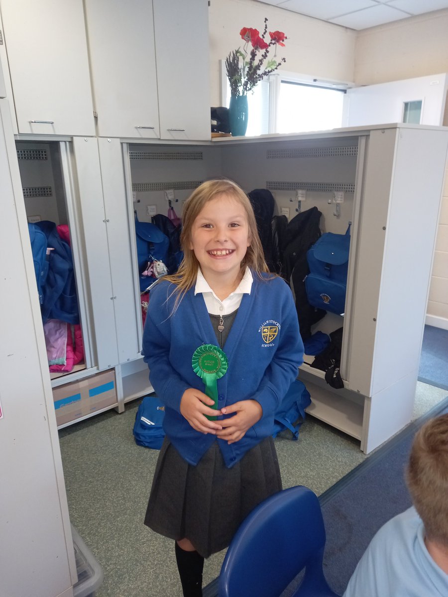 Congratulations to our first rosette winner of the year. What a little super star!!!