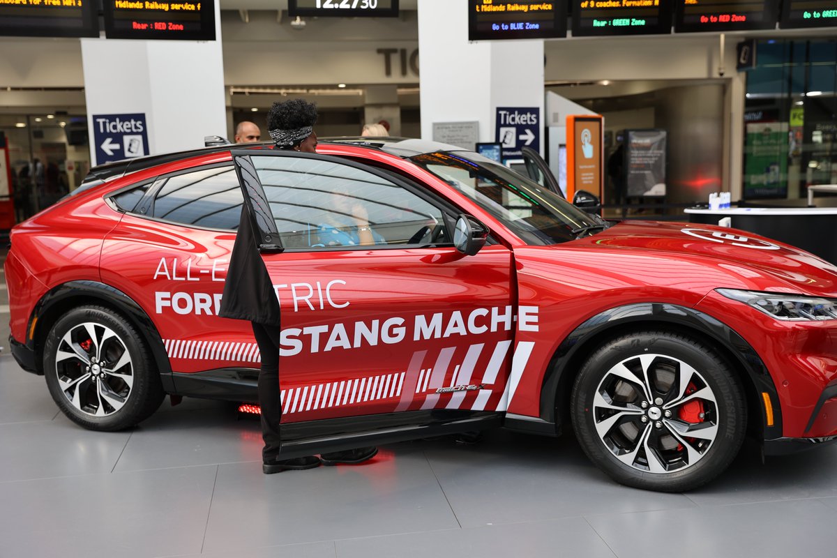 SpaceandPeople's tweet photo. Today is the last day to see the new Ford Mustang Mach-E at @NetworkRailBHM, so don’t miss your chance!
#spacespecialists #ford #carpromotion #birminghamnewstreet #trainstation #experientialmarketing https://t.co/Xg0GRD83py