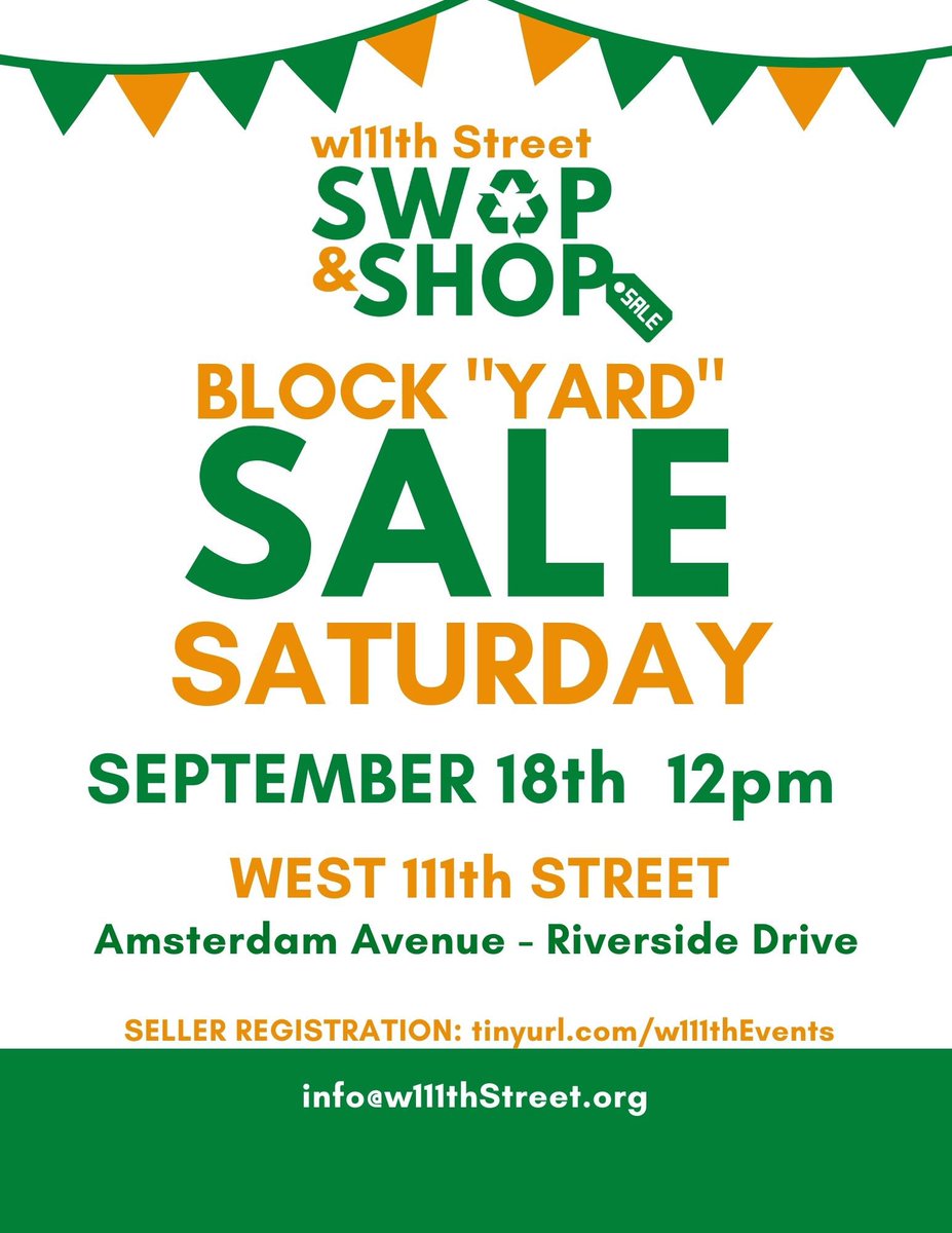 w111th's tweet photo. TOMORROW!  Sell stuff, buy stuff, donate stuff.  Whatever you do, swing by our fall #SwapAndShop neighborhood sale! #OpenStreets https://t.co/8aVtpLvrS4