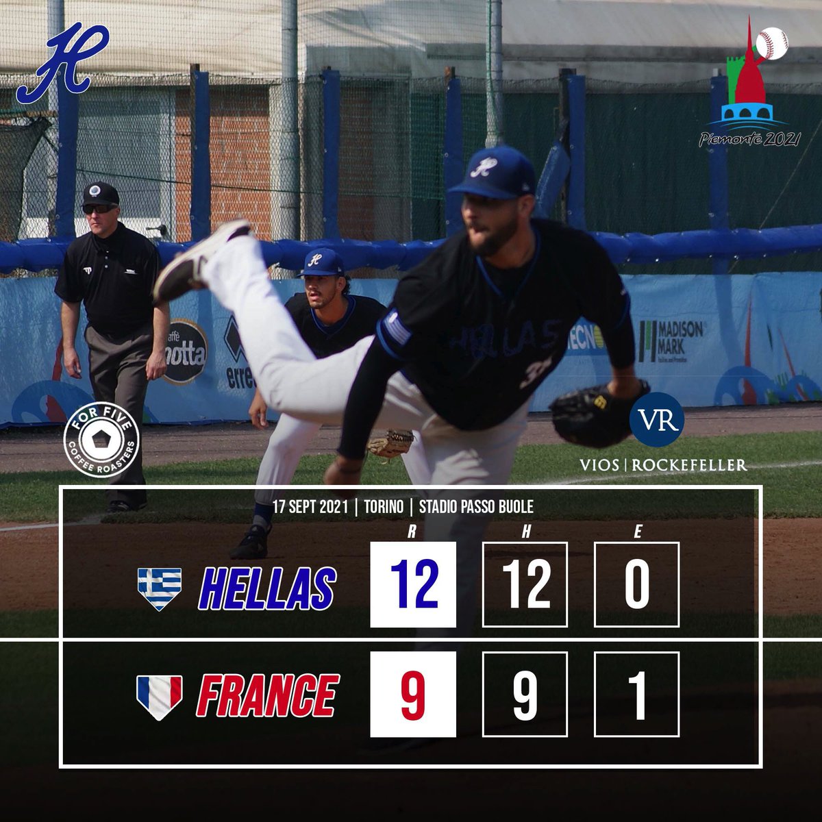 GreekBaseball's tweet photo. Hellas beats France in 12 innings to clinch a spot in the 2023 European Championship. #GreekBaseball🇬🇷 https://t.co/nwtsDz8Mbd