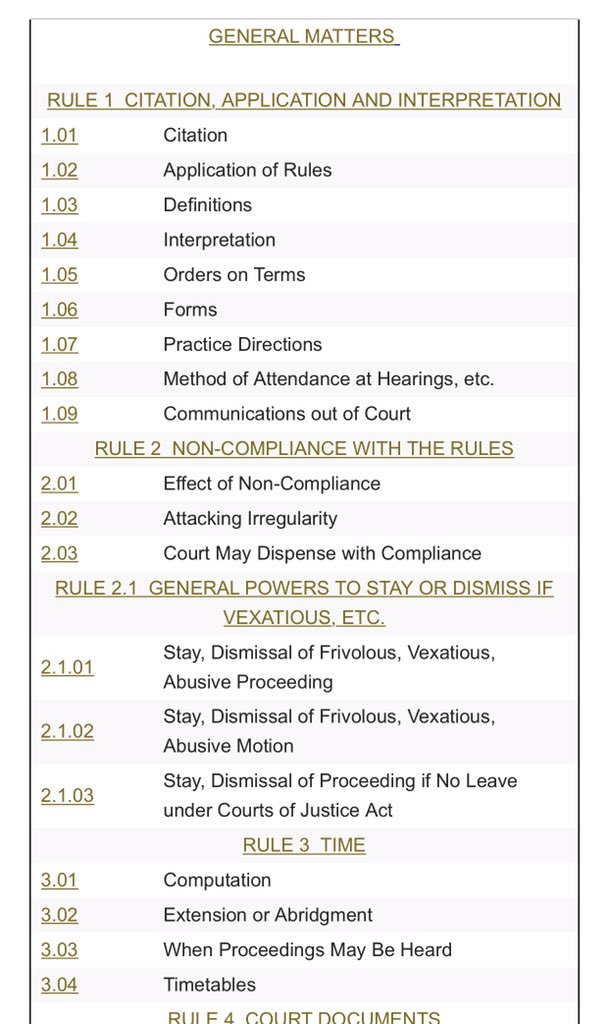 Sometimes the small changes you work on have the biggest day-to-day impact. 

Proud to say that we've now hyperlinked the entire index to Ontario's Rules of Civil Procedure! 

This will make it easier to use for everyone, check it out below! #lawtwitter 

ontario.ca/laws/regulatio…