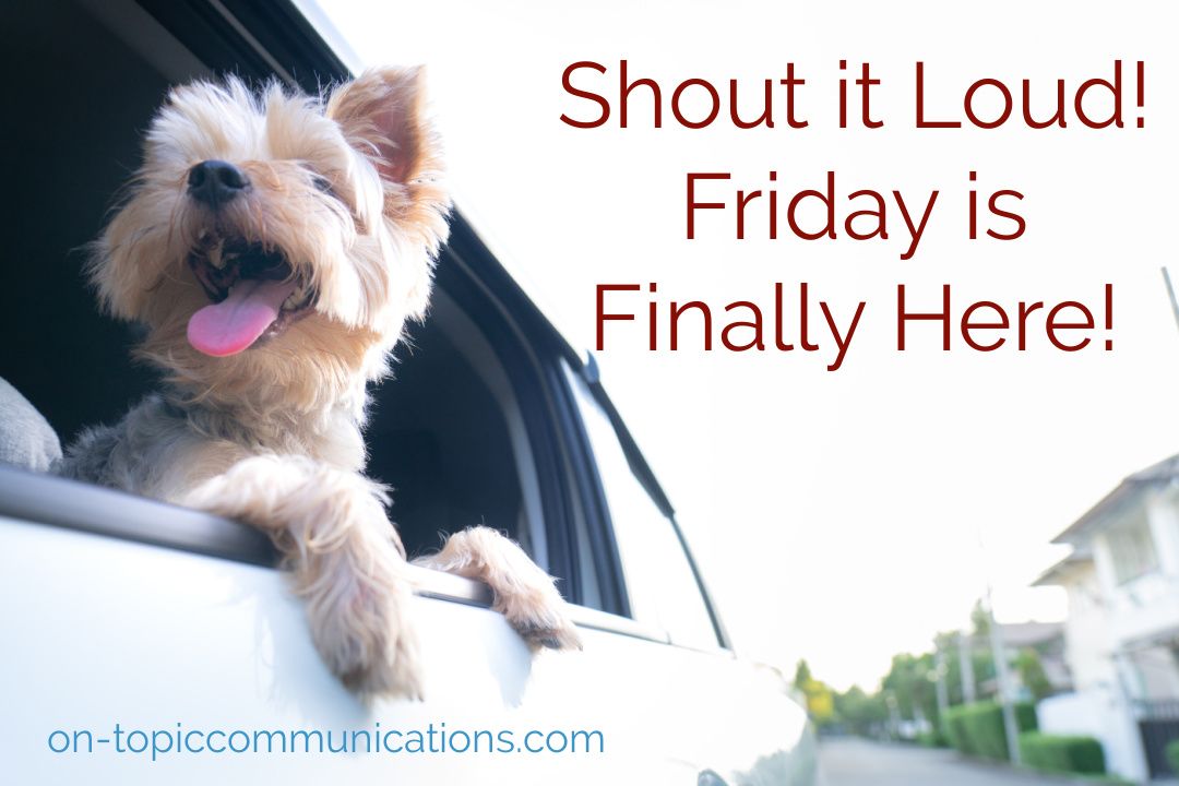 SharonOnTopic's tweet image. Happy Friday! Let&apos;s finish strong!
#Friday #ItsFriday #FinishStrong #smallbiz #likeaboss