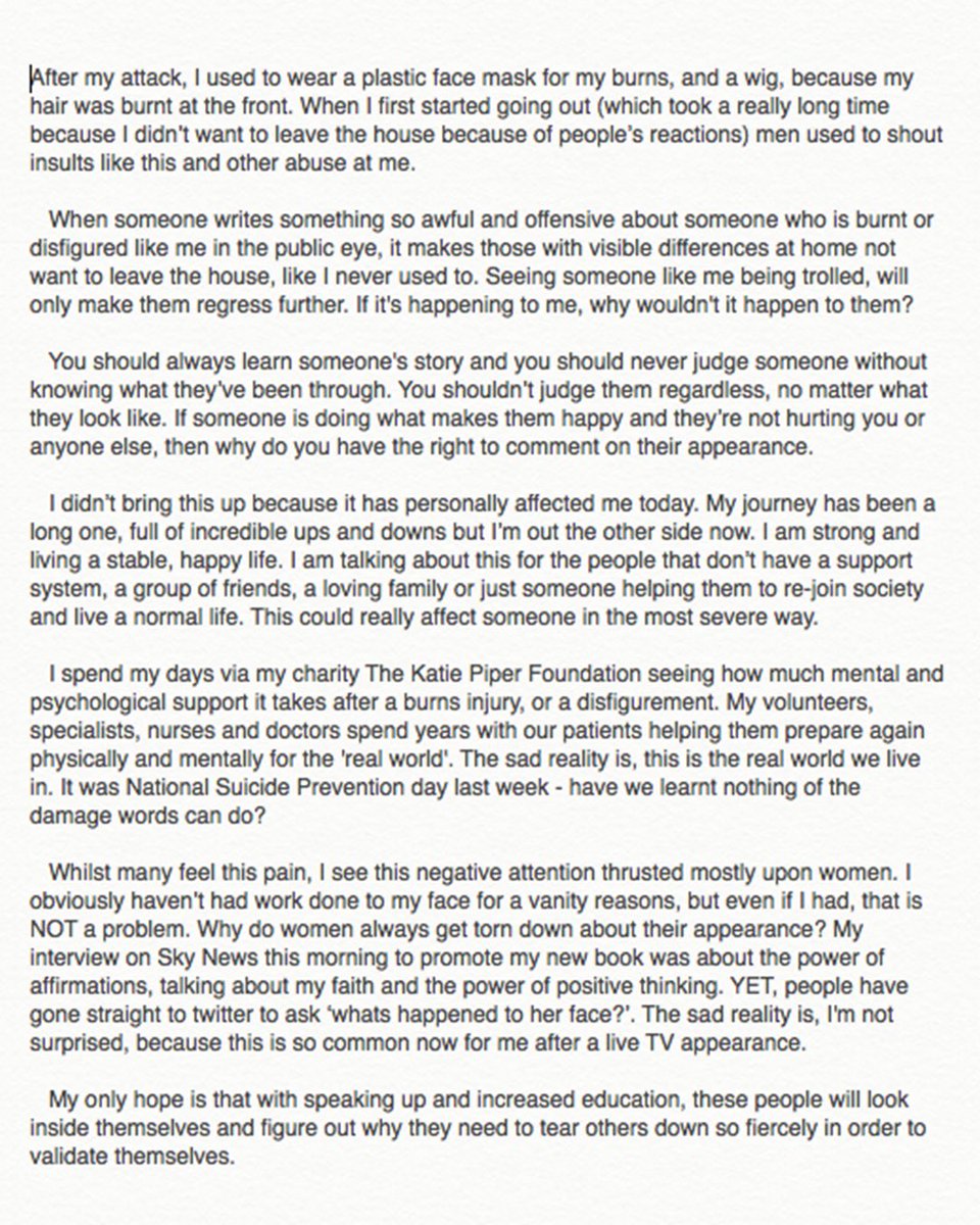 KatiePiper_'s tweet image. Following my Sky News interview this morning, here’s a letter to those who feel like it’s ok to act like this online…