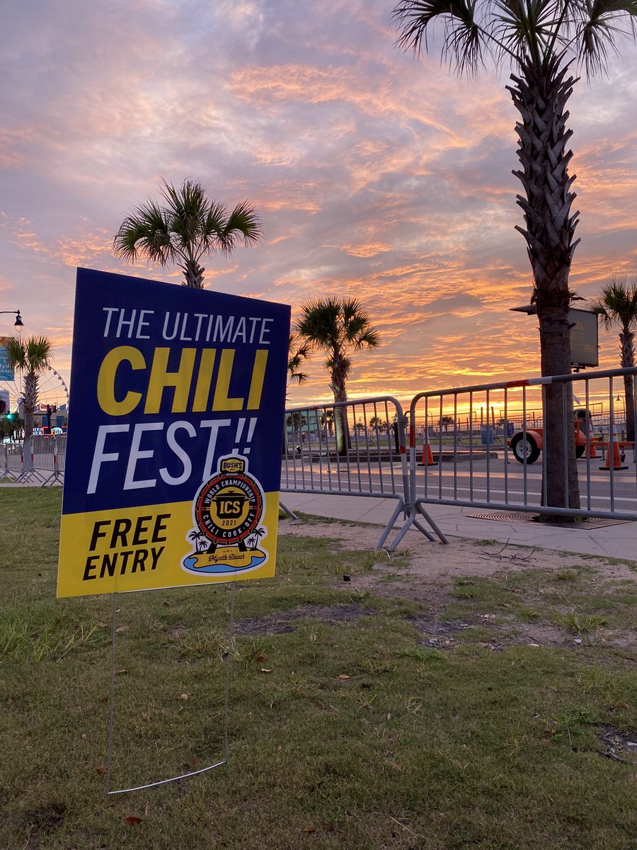 WorldChiliChamp's tweet photo. As the sun rises on the first day of #WCCC54, competitors are already lining up and preparing for the Community Chili Challenge and Last Chance Qualifier! 

Remember, General Admission is FREE, so don’t miss out on the hottest festival on the beach! https://t.co/aUsemJ3tvK