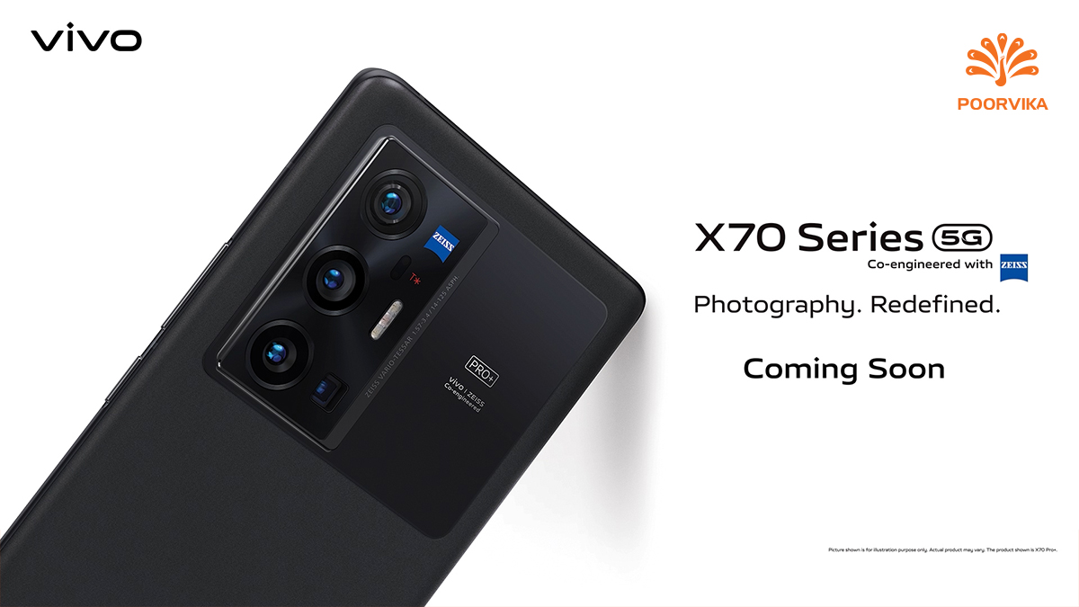 poorvika_india's tweet photo. They're Redefining Photography all-over again! Vivo is coming back soon with the New X70 Series 5G, co-engineered by Zeiss. Stay tuned to Poorvika for more updates!

For more details visit: https://t.co/BTg9wCdCOB

For Details Call 044-43666666

#vivo #vivox70 #vivosmartphone https://t.co/HzJToRGG9O