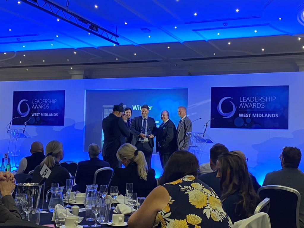 AstleyLand's tweet photo. Congrats to Sam at @SavestaBuild for winning the Transformational Leader Award at the WM Leadership Awards #WMLA21 today #construction https://t.co/JkvC2ZJlWR