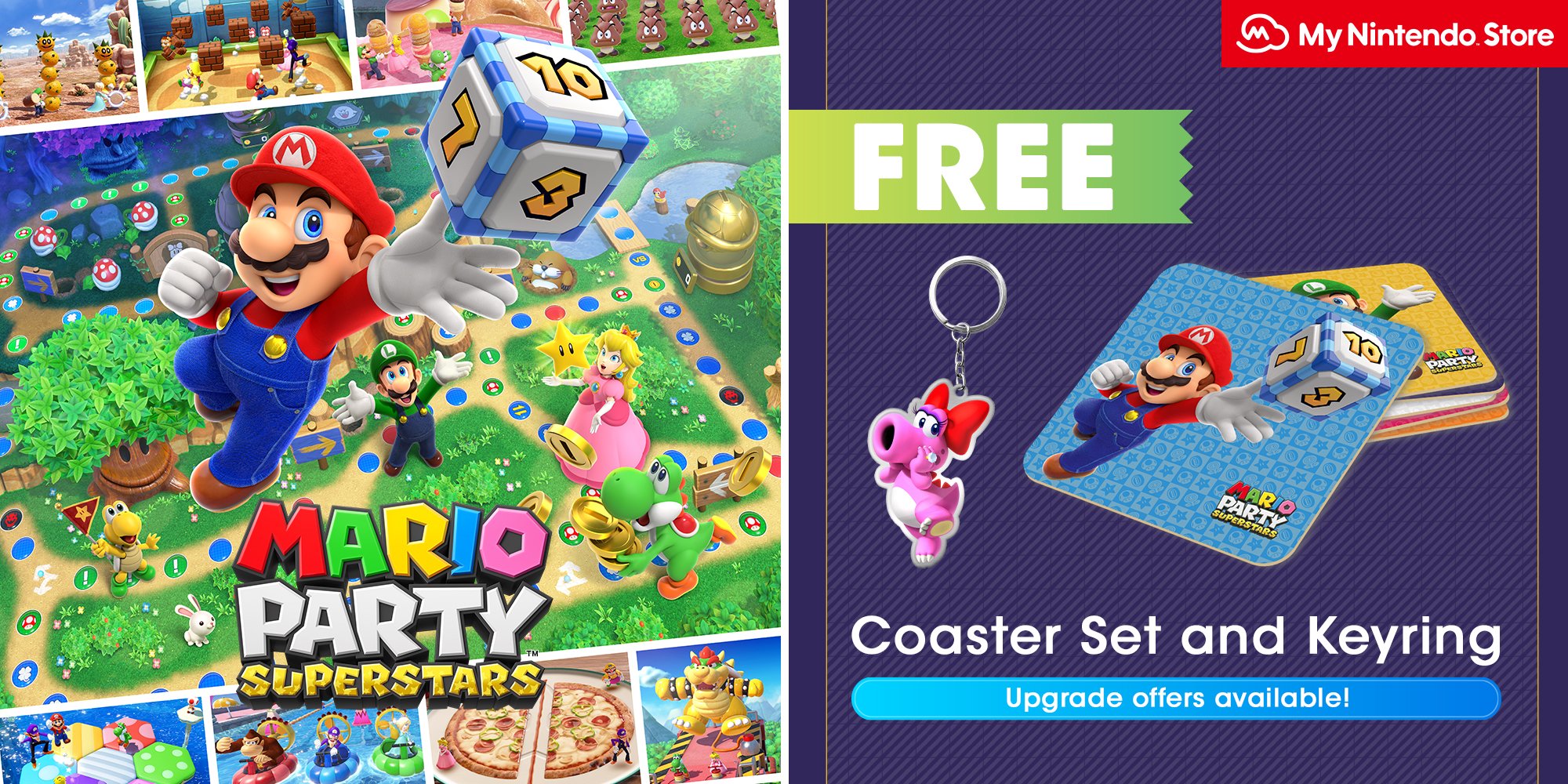 Nintendo Uk Mario Party Superstars Launches On Nintendo Switch On October 29th Pre Order Now On My Nintendo Store And Receive A Free Coaster Set And Birdo Keyring Already Pre Ordered You