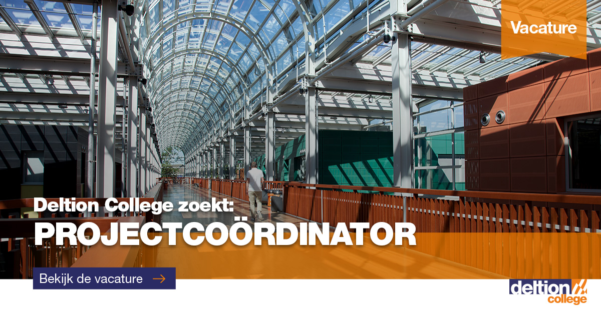 #Deltion is op zoek naar een #Projectcoördinator voor 0,6 - 0,8 fte. deltion.nl/werken-bij-del… #mbo #onderwijs #vacature #Zwolle