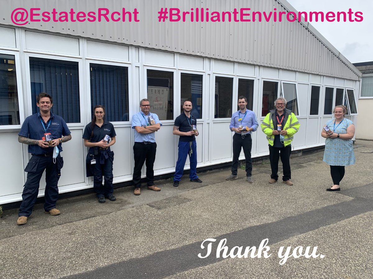 RCHT Estates & Facilities (@estatesrcht) on Twitter photo Estates Operations team members presented with their thank you gift of biscuits and a coffee voucher 🍪☕️
<a href="/RCHTCharity/">RCHTCharity</a> <a href="/RCHTWeCare/">Royal Cornwall Hospitals NHS Trust</a> #BrilliantEnvironments #Thankyou #Teamwork Estates Operations team members presented with their thank you gift of biscuits and a coffee voucher 🍪☕️
<a href="/RCHTCharity/">RCHTCharity</a> <a href="/RCHTWeCare/">Royal Cornwall Hospitals NHS Trust</a> #BrilliantEnvironments #Thankyou #Teamwork