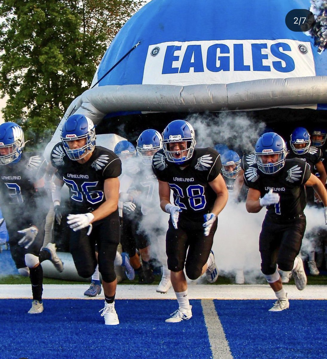 GAME DAY!! Theme - white out ⚪️⚪️ wear all white!!! Come out and support your Lakeland Eagles 🦅🔵 kick off @7 @lakeland!! See you there!!