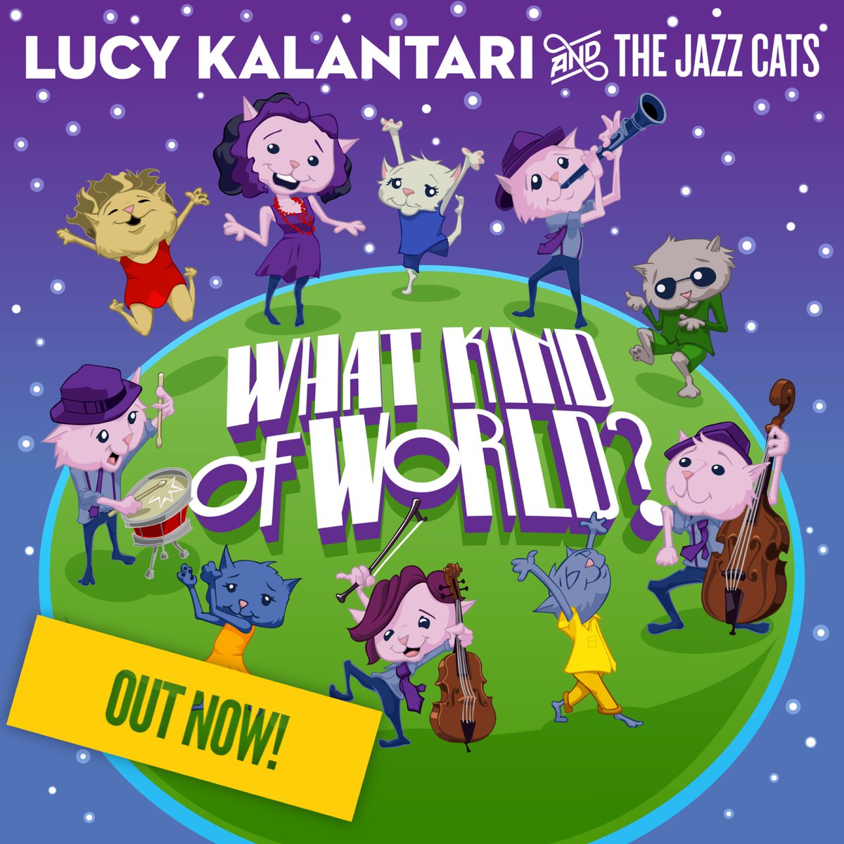 HAPPY RELEASE DAY! Welcome "What Kind of World?" into the world! This collection of tunes will awaken your joy, connect you with your community and highlight the power of your resilience. LISTEN RIGHT NOW! 8PGR.lnk.to/WKOWEPTW
#jazzAgeforKids #NewMusic #PleaseRT