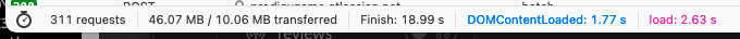 meagar's tweet photo. @emad__elsaid @cmuratori I'm always shocked to watch the number of requests JIRA requires to display a single ticket. I think it must be a good case study in architecture gone utterly mad with no thought for performance. This is loading *one ticket*: https://t.co/LVB0hySMZR