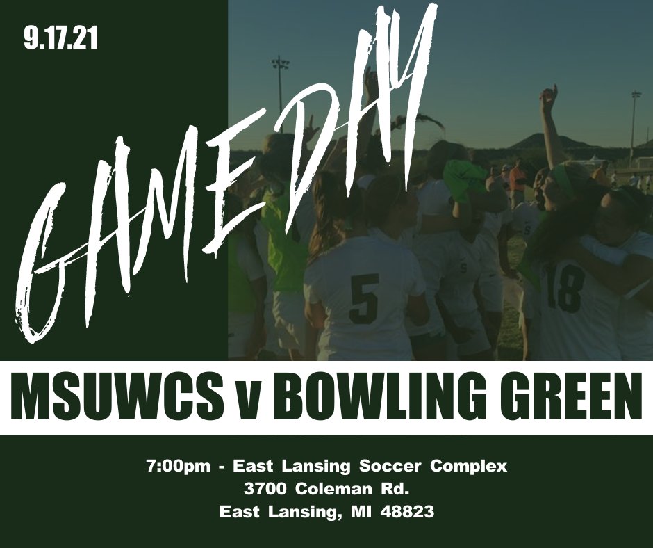 MSUWCS's tweet photo. Bowling Green travels to East Lansing for our first home game in two years. 
We are self-funded. Admission is free. Donations are accepted at the gate. A $10 donation, receives a t-shirt while supplies last.
Come support the team and see what collegiate club soccer is all about! https://t.co/cM2606eXso