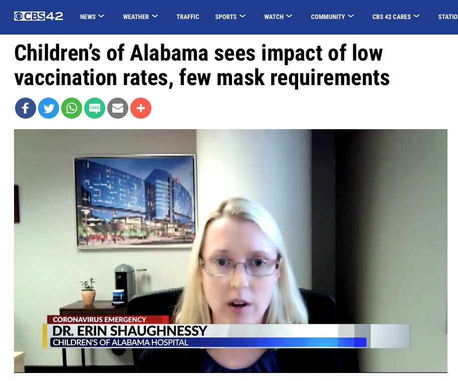 With critical staffing challenges related to COVID-19, we need the community’s help to keep caring for all the children who need us. 

#MaskUpAL #VaxUpAL 

<a href="/ChildrensAL/">ChildrensAL</a> <a href="/uabpeds/">UAB Department of Pediatrics</a> <a href="/uabmedicine/">UAB Medicine</a> 

cbs42.com/news/health/co…