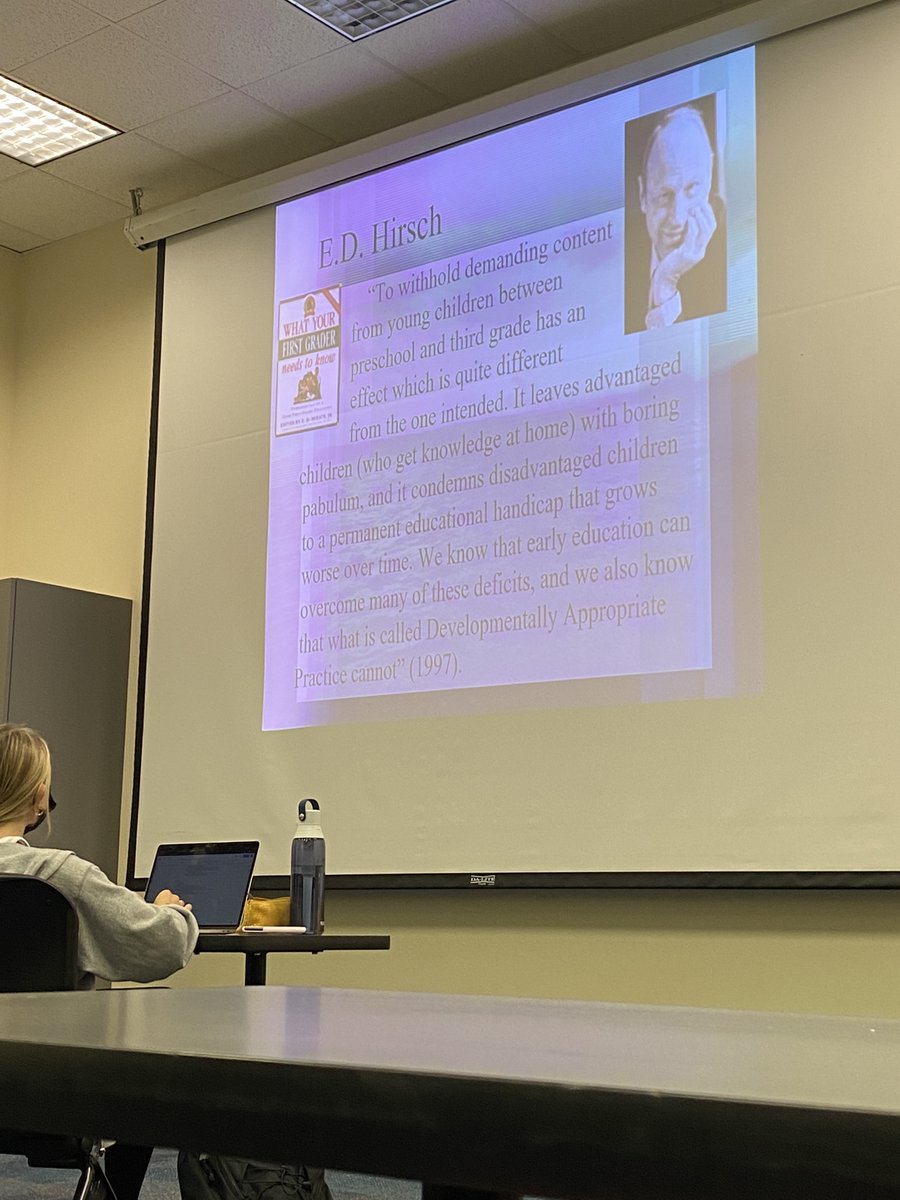 nicolekoelsch's tweet photo. Class 7 discussed Hirsch's "things every American needs to know" which he pushed to be taught as earlier as possible. I agree w/ the standardization of curriculum but not forced into the early years of school as students need to progress to some topics overtime #EDUC200 #03Fall21 https://t.co/gaPtEiDmiD
