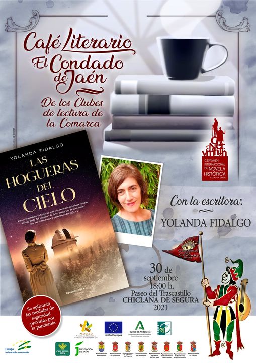 ☕️ Chiclana de Segura, acogerá el siguiente "Café Literario", de los Clubes de Lectura de la Comarca del Condado, que tendrá lugar el próximo jueves 30 de septiembre .

👉La escritora Yolanda Fidalgo presentará su novela "Las hogueras del cielo".
novelahistoricaubeda.blogspot.com/2021/09/proxim…