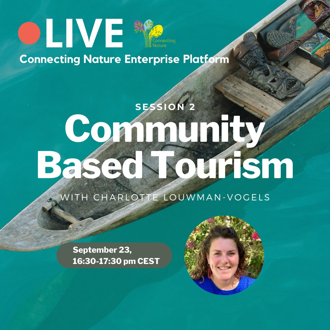 Join Charlotte Louwman-Vogels expert &amp; founder of Fair Tourism as she tells us her 1st hand experiences &amp; perspectives on how #communitybasedtourism can incorporate #NBS to support communities &amp; contribute to healthy #ecosystems. Register 👉bit.ly/3Afsvj8