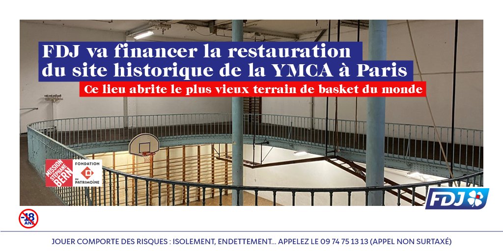 Grâce à FDJ et la #FondationFDJ le site historique de la YMCA situé dans 9ème arrondissement de Paris pourra bénéficier de travaux de rénovation et retrouver sa dimension sociale au service de tous les habitants du quartier. ​

bit.ly/2Xq9w6W