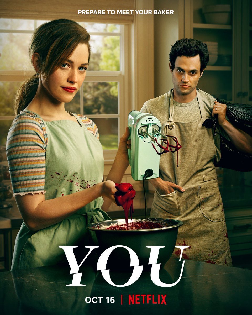 Affiches promotionnelles de la 3ème saison de #You. Le 15 octobre sur Netflix.🔪