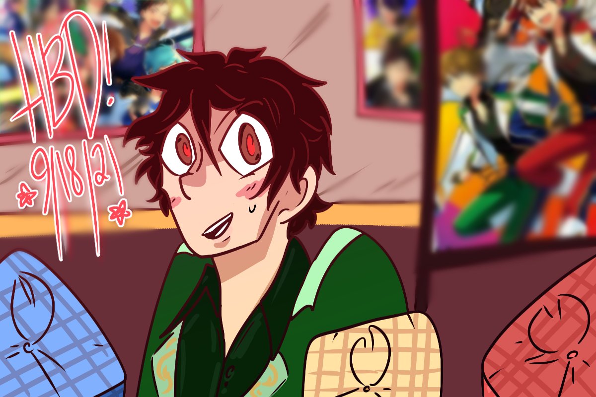 askbubble's tweet photo. happy birthday chiaki enstars (character on the left is a friend's oc!) https://t.co/8csiJVWETc